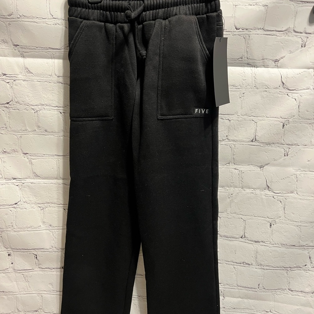 NWT FIVE Dancewear YL Black Jogger sweat Pants